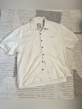 Jamaica Jaxx Men's Short-Sleeve Button-Down Shirt 100% Silk
